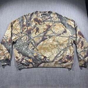 Outfitters Ridge Sweatshirt Mens 2XL Camo Fleece Pullover Hunting Crewneck